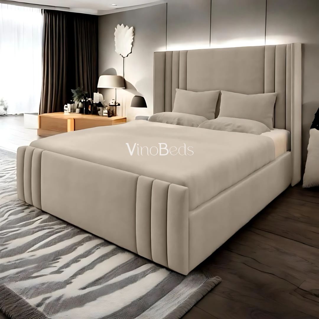 Cambridge Bed - Elegant Upholstered Bed with Optional Storage | Available in 5 Sizes | Made in the UK