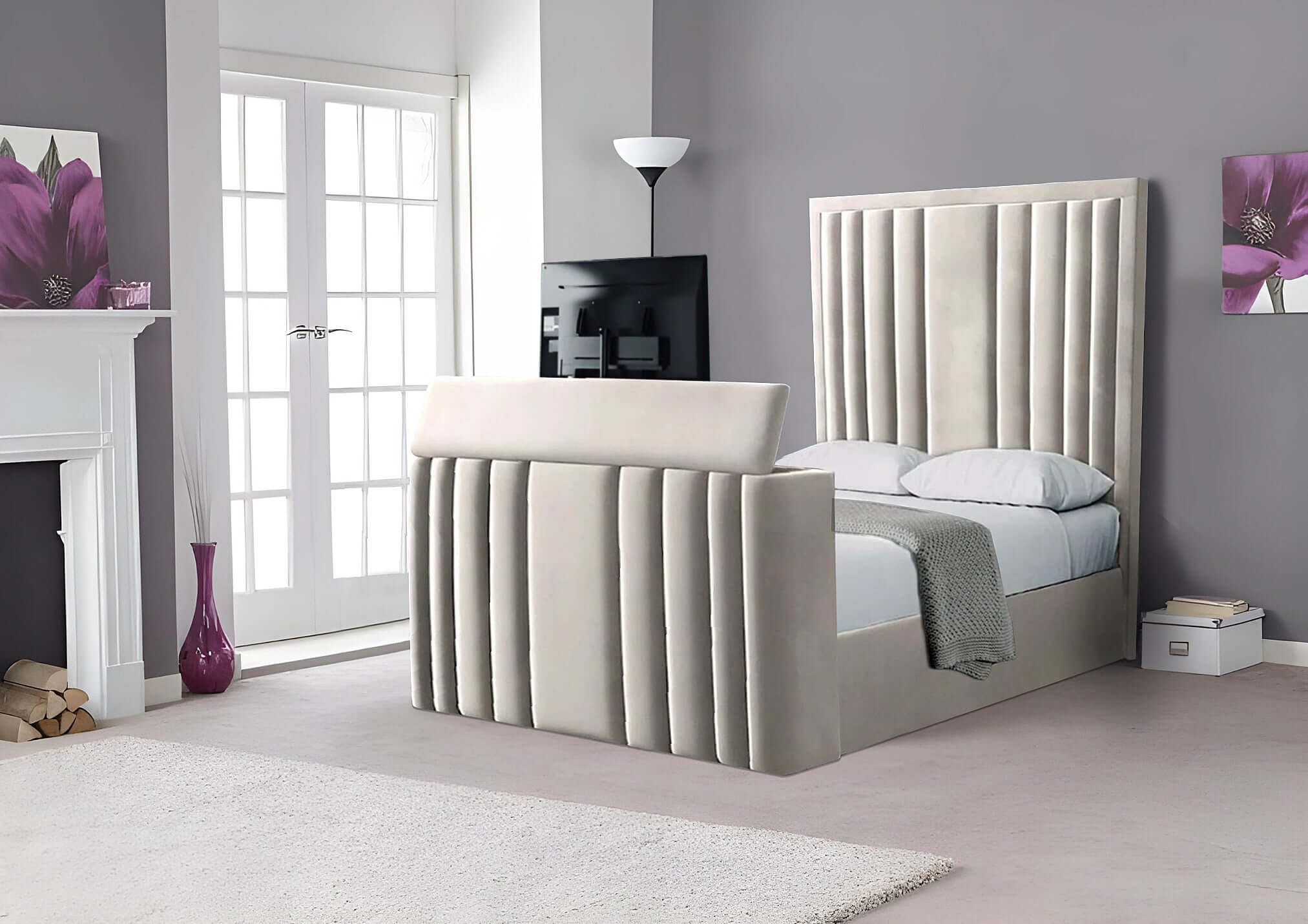 2025 Mirabel TV Bed with Optional Ottoman Storage