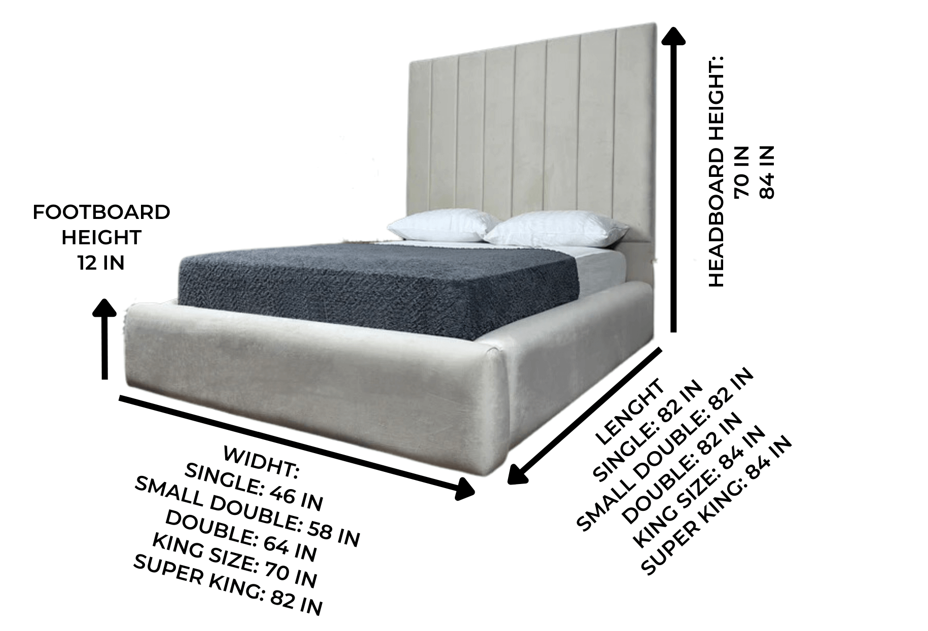 2024 Evelyn Bed with Optional Ottoman Storage