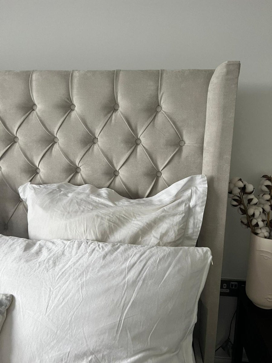 Kendall Wingback Bed - vinobeds